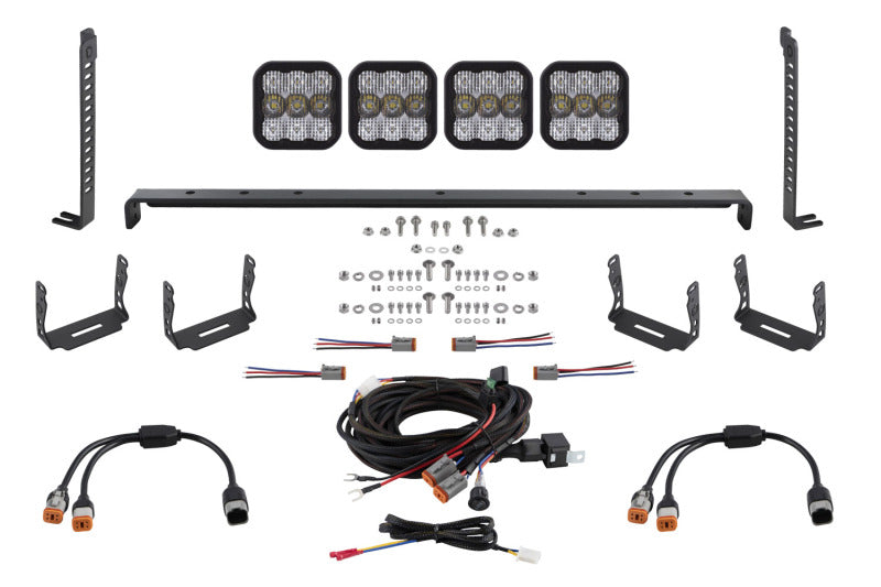 Diode Dynamics DD7544 14-23 Toyota 4Runner SS5 Stealth Grille LED 4-Pod Kit - Pro White Combo