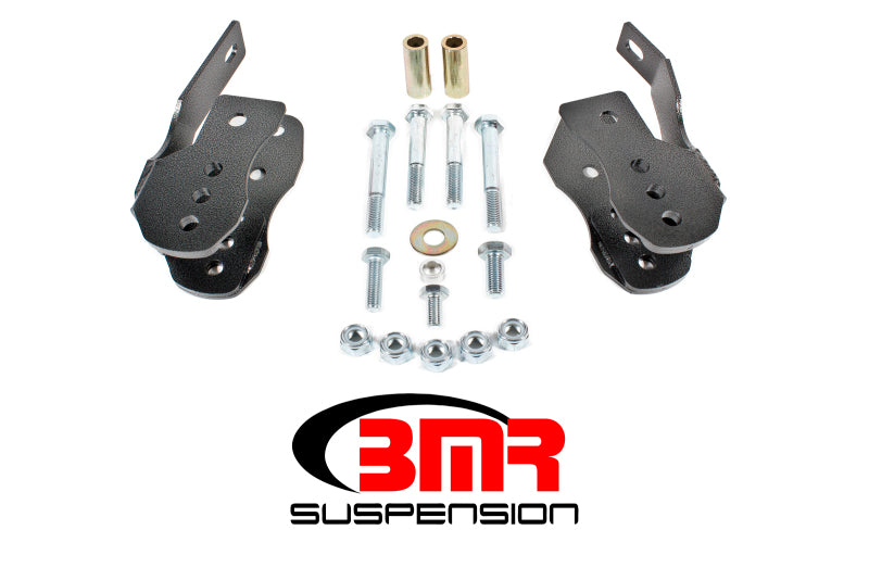 BMR Suspension CAB005H BMR 05-14 S197 Mustang Bolt-On Control Arm Relocation Brackets - Black Hammertone