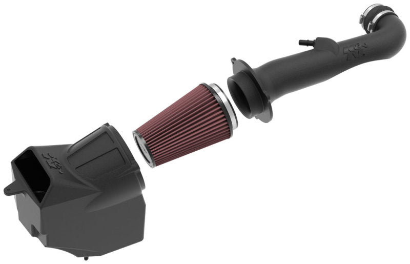 K&N Engineering 63-1576 K&N 2018 Jeep Wrangler JL V6-3.6L F/I AirCharger Performance Intake