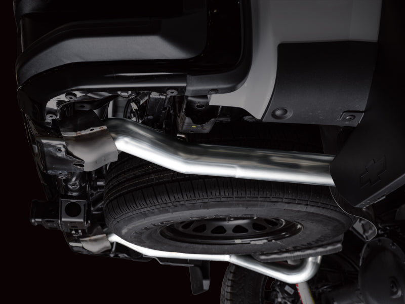 AWE Tuning 3015-31202 AWE 4th Gen GM 1500 6.2L Catback Split Rear Exit (w/ Bumper Cutouts) - OE Tips