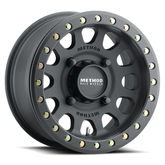 Method Wheels MR40151012564B Method MR401 UTV Beadlock 15x10 / 6+4/25mm Offset / 5x4.5 / 72 CB Matte Black Wheel
