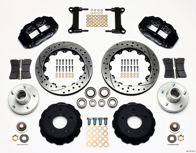 Wilwood 140-10775-D Narrow Superlite 6R Front Hub Kit 13.06in Drilled Chevy C-10 60-87 CPP Drop Spindle
