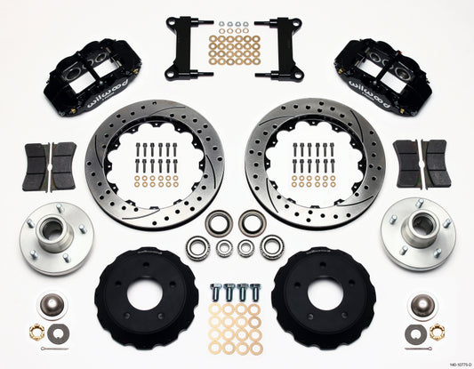 Wilwood 140-10775-D Narrow Superlite 6R Front Hub Kit 13.06in Drilled Chevy C-10 60-87 CPP Drop Spindle