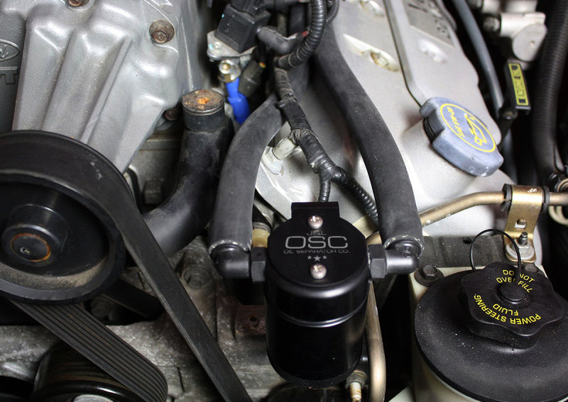 J&L 3018D-B 99-04 Ford Mustang SVT Cobra Driver Side Oil Separator 3.0 - Black Anodized
