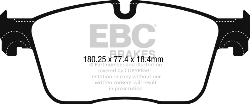 EBC DP42253R 2016+ Jaguar F-Pace 2.0L TD (180) Yellowstuff Front Brake Pads