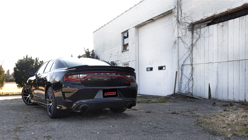 CORSA Performance 14995BLK Corsa 2015-2023 Dodge Charger SRT / Scat Pack / R/T 6.4L Black Sport Cat-Back Exhaust