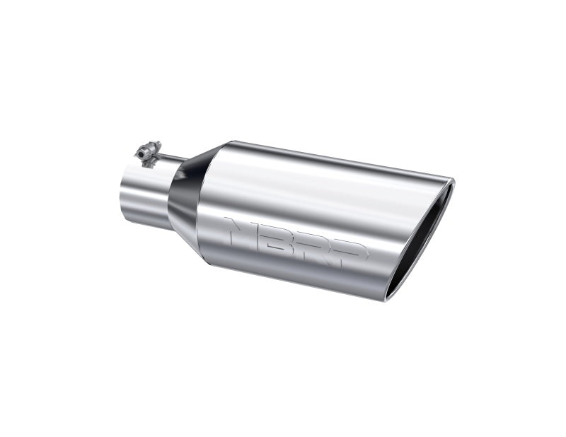 MBRP T5126 Universal Tip 7inch O.D. Rolled End 4inch inlet 18inch length - T304 (SINGLE TIP)