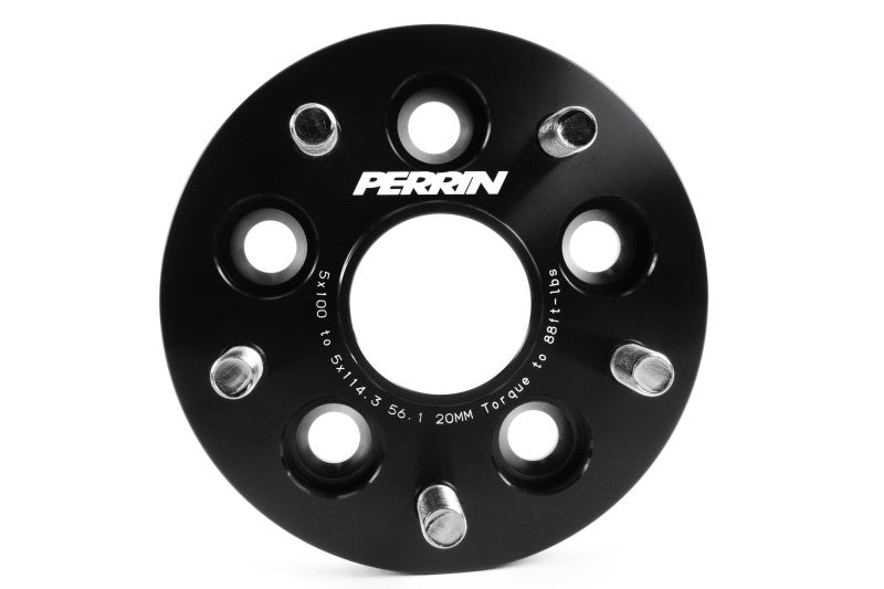 Perrin Performance PSP-WHL-220BK PERRIN Subaru/Toyota/Scion 20mm Wheel Adapter (Bolt-On Type) 5x100 to 5x114.3 w/56mm Hub - Pair