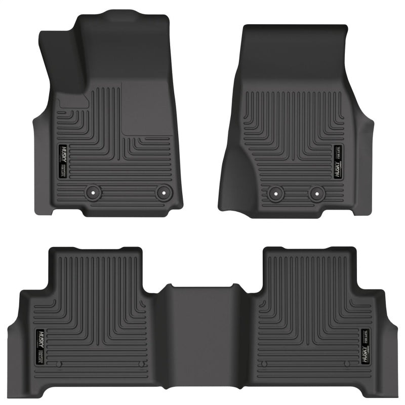 Husky Liners 95411 2022 Jeep Grand Cherokee (New Style) Weatherbeater Black Front & 2nd Seat Floor Liner