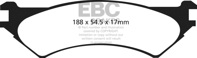 EBC DP61787 97-00 Ford Econoline E250 4.2 (4 Wheel ABS) Greenstuff Rear Brake Pads