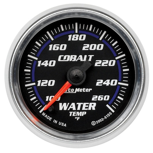 AutoMeter 6155 Autometer Cobalt 52mm 100-260 Deg F Electronic Water Temp Gauge
