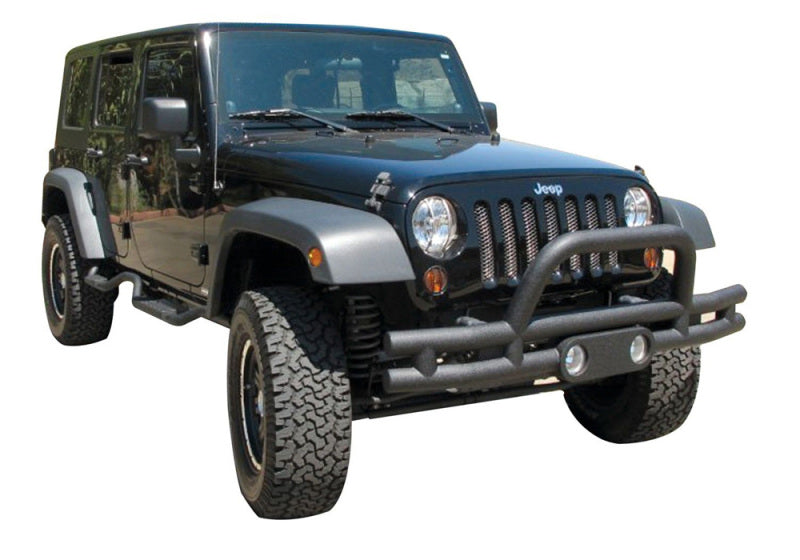 Rampage 88625 2007-2018 Jeep Wrangler(JK) Double Tube Bumper Front - Black