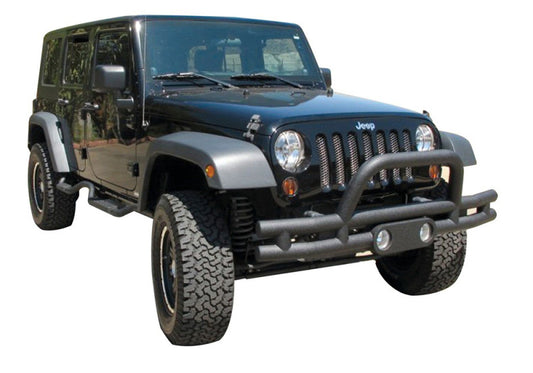 Rampage 88625 2007-2018 Jeep Wrangler(JK) Double Tube Bumper Front - Black
