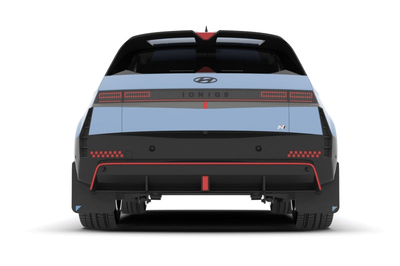 Rally Armor MF117-BAT-BLK-PBL 25-26 Hyundai Ioniq 5 N Black UR Mud Flap Light Blue Battery Logo