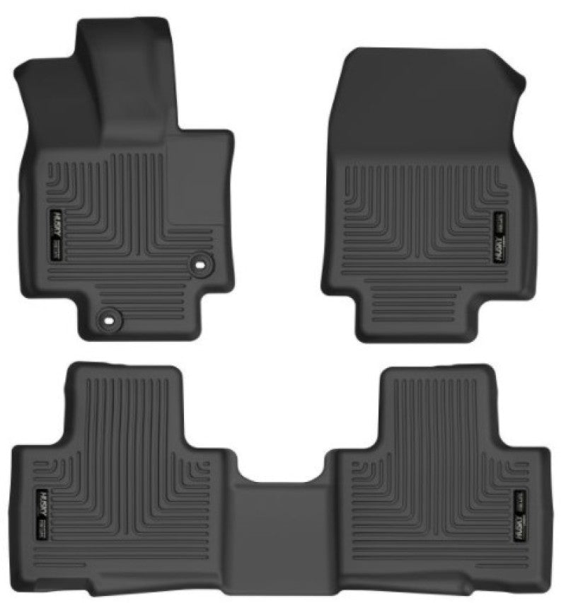 Husky Liners 95791 20-21 Highlander All / 21 Highlander XSE Weatherbeater Front & 2nd Seat Liners - Black