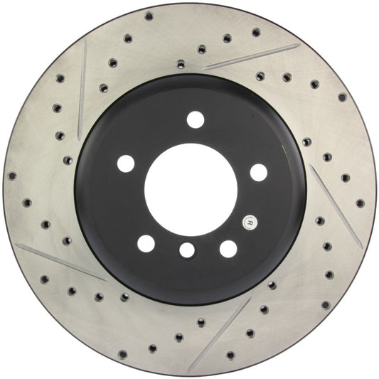 Stoptech 127.34071R StopTech 08-09 BMW 535 Series / 04-09 545i/550i/645Ci/650i Slotted & Drilled Right Front Rotor