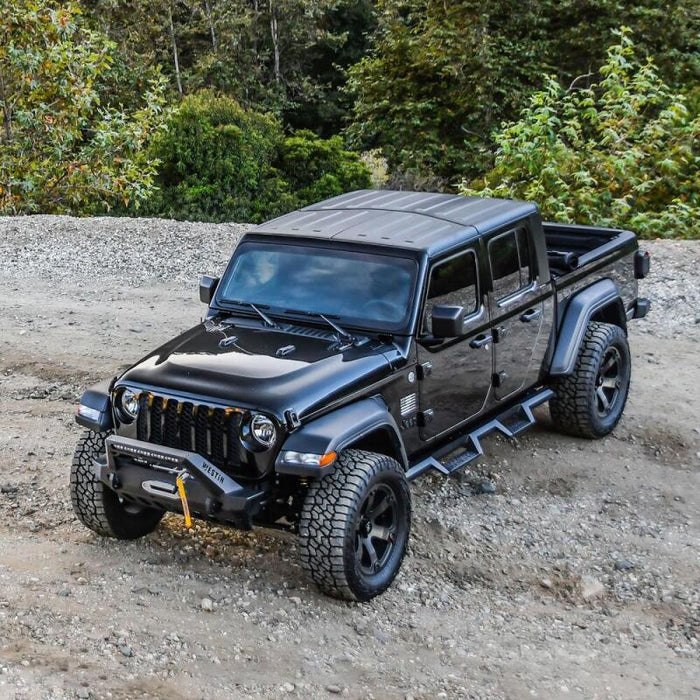 Westin 59-80085 18-19 Jeep Wrangler JL Stubby Front Bumper - Textured Black