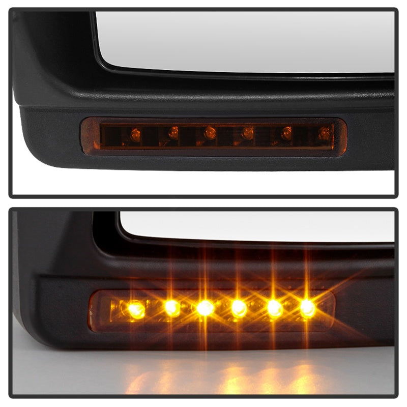 SPYDER 9935381 xTune Ford F150 07-14 Power Heated Amber LED Signal Telescoping Mirror Left MIR-FF15007S-PWH-AM-L