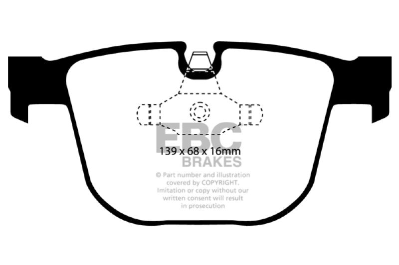 EBC DP31451C 08-10 BMW M3 4.0 (E90) Redstuff Rear Brake Pads