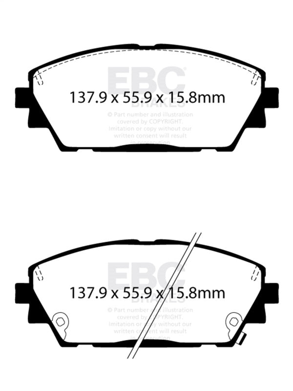 EBC DP32416C 2019+ Mazda 3 (BP) 2.5L Redstuff Front Brake Pads
