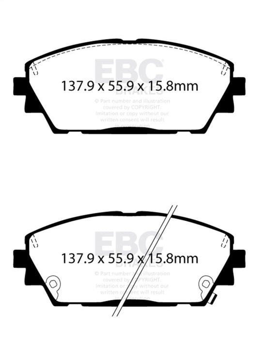 EBC DP32416C 2019+ Mazda 3 (BP) 2.5L Redstuff Front Brake Pads