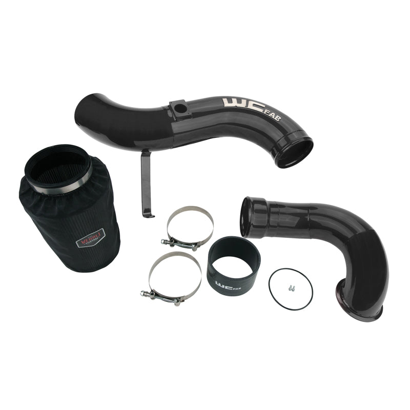 Wehrli WCF100638-GRY 06-07 Chevrolet 6.6L LBZ Duramax 4in Intake Kit Stage 2 - WCFab Grey