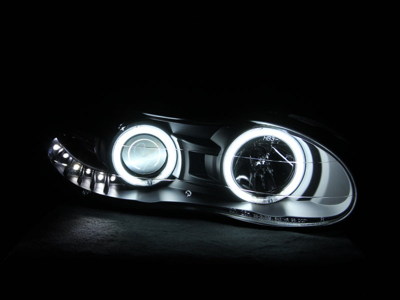ANZO 121160 1998-2002 Chevrolet Camaro Projector Headlights w/ Halo Black