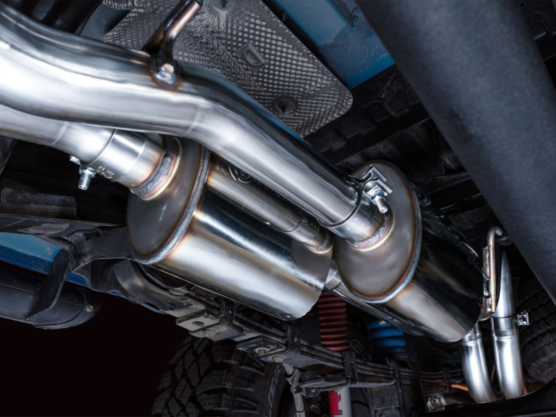 AWE Tuning 3015-32826 AWE 16-22 Toyota Tacoma 0FG Catback Exhaust w/ BashGuard - Dual Chrome Silver Tips