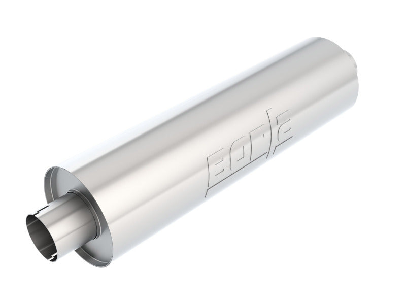 Borla 400500 Heavy Duty (Truck) Muffler - 3in Center-Center 24in x 6.75in Round (Notched)