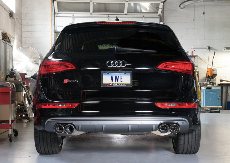 AWE Tuning 3015-42052 Audi 8R SQ5 Touring Edition Exhaust - Quad Outlet Chrome Silver Tips