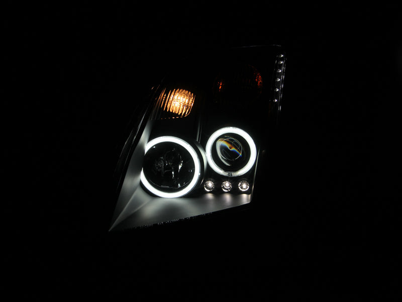 ANZO 121276 2007-2012 Nissan Sentra Projector Headlights Black