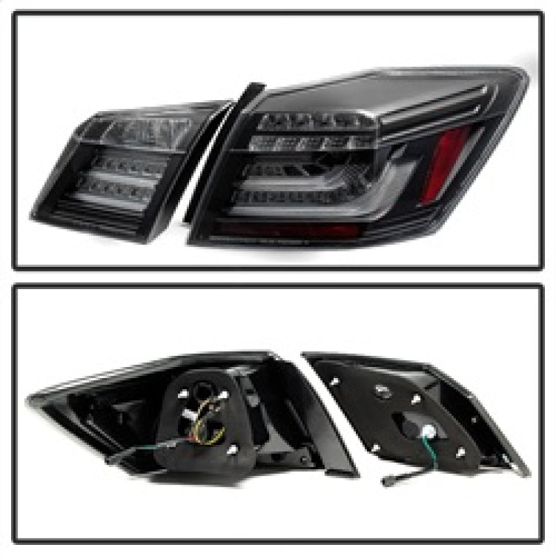 SPYDER 5082053 Spyder Honda Accord 2013-2015 4DR LED Tail Lights - Black ALT-YD-HA13LED-LED-BK
