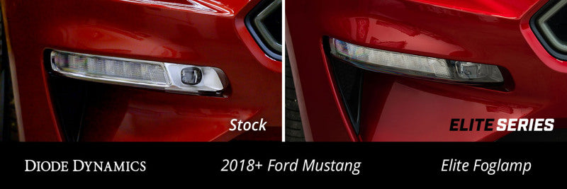 Diode Dynamics DD5132 Elite Series Combination Fog Lamp for 18-21 Ford Mustang - Cool - White (Pair)