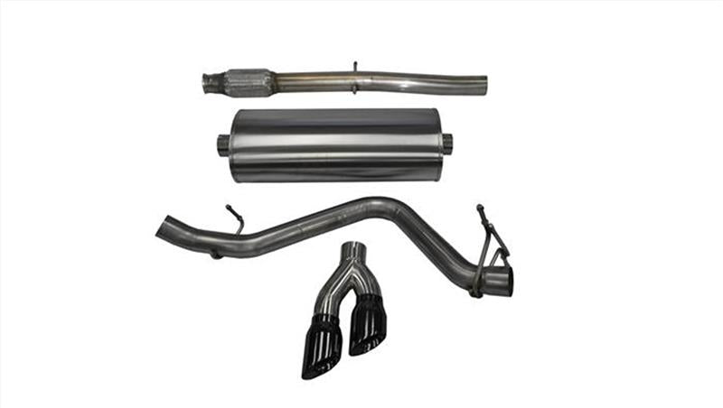 CORSA Performance 14848BLK Corsa 14-17 Chevy Silverado 5.3L V8 CC / SB 3in Single Side Exit Touring Cat-Back Exhaust Black Tips