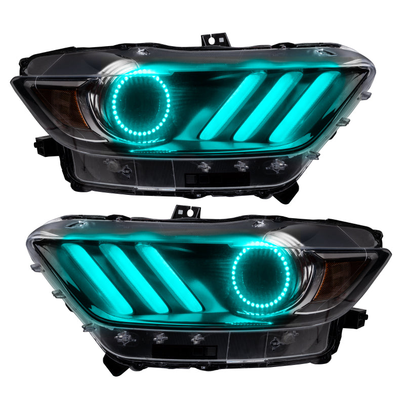 ORACLE Lighting 2267-335 Oracle 15-17 Ford Mustang V6/GT/Shelby DRL w/ Halo Kit - ColorSHIFT w/ BC1 Controller SEE WARRANTY