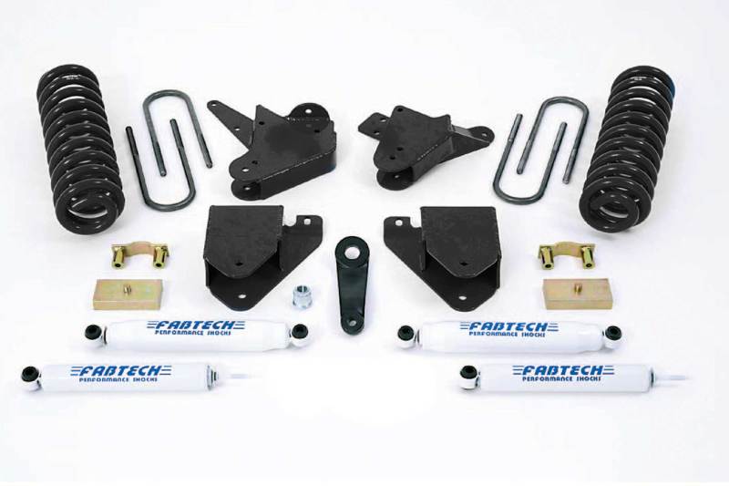 Fabtech K2098 01-04 Ford F250/350 2WD 6in Basic Sys w/Perf Shks