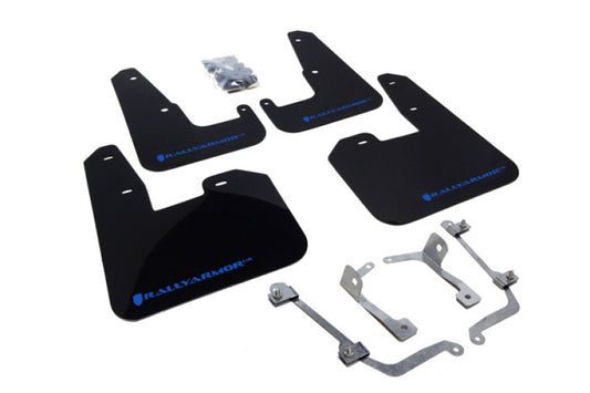Rally Armor MF15-UR-BLK/BL 08-11 Subaru STI (Hatch Only) / 11-14 WRX (Hatch Only) Black UR Mud Flap w/Blue Logo