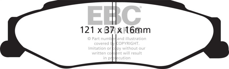 EBC DP31160C 03-04 Cadillac XLR 4.6 Redstuff Rear Brake Pads