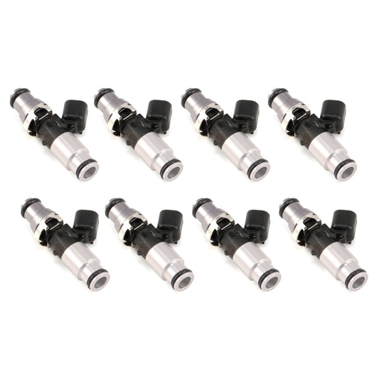 Injector Dynamics 1700.60.14.14B.8 1700cc Injector - 60mm Length - 14mm Grey Top - Silver Bottom Adapt (Set of 8)