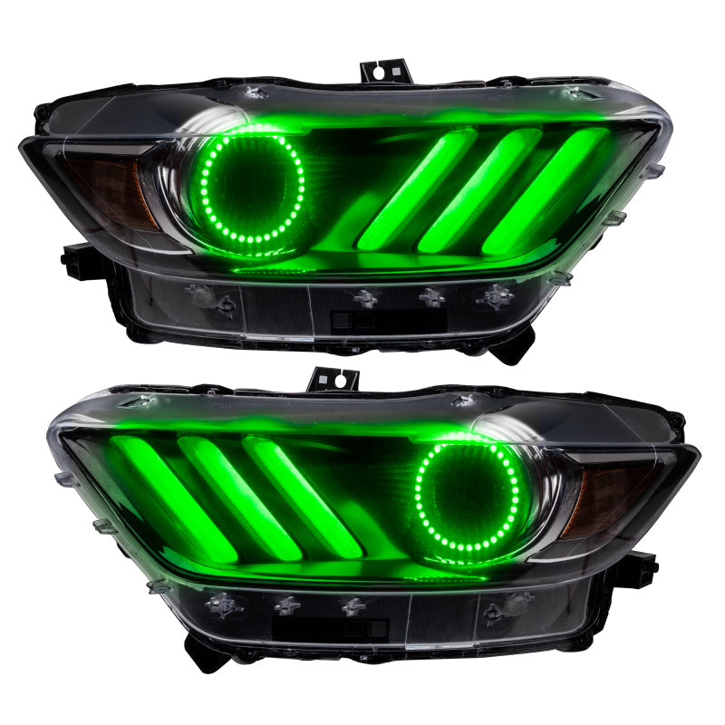 ORACLE Lighting 2267-335 Oracle 15-17 Ford Mustang V6/GT/Shelby DRL w/ Halo Kit - ColorSHIFT w/ BC1 Controller SEE WARRANTY