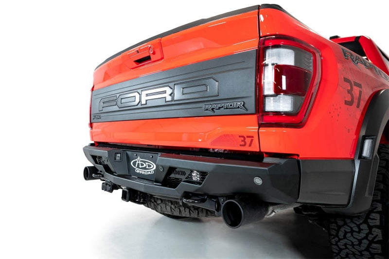 Addictive Desert Designs R210081090103 2022+ Ford Raptor Stealth Fighter R Bumper w/ 2 Cube Lights - Hammer Black