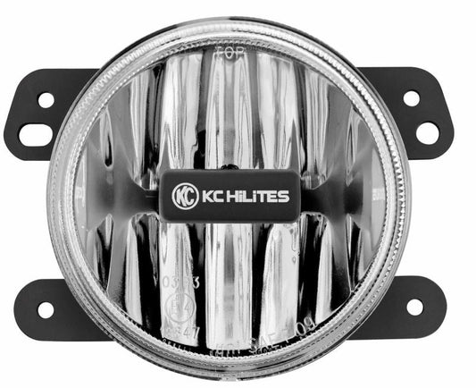 KC HiLiTES 1497 10-18 Jeep JK 4in. Gravity G4 LED Light 10w SAE/ECE Clear Fog Beam (Single)
