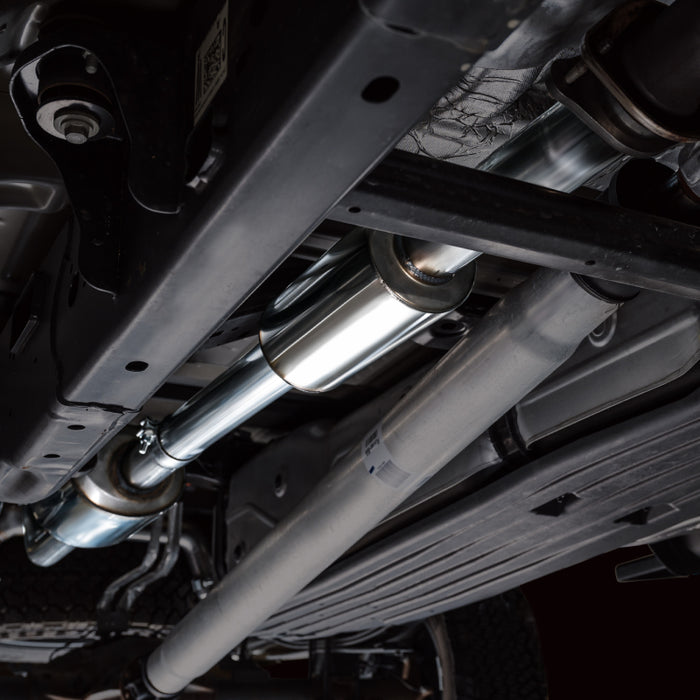 AWE Tuning 3015-33402 2021+ Ford F-150 Tremor (w/ Bumper Cutouts) 0FG Resonated Catback - Diamond Black Tips
