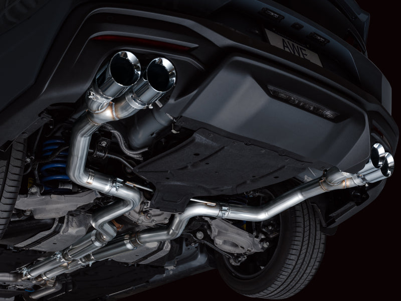 AWE Tuning 3020-42650 AWE 2024 Ford Mustang GT Fastback S650 RWD Track Edition Catback Exhaust w/ Quad Chrome Silver Tips