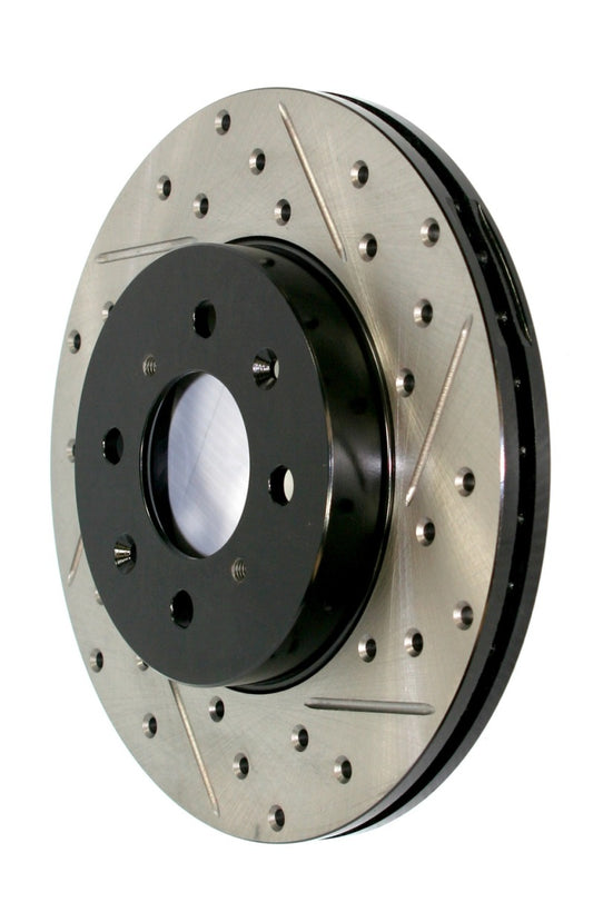 Stoptech 127.47037L StopTech 16-17 Subaru WRX (w/Eyesight Technology) Sport Slotted & Drilled Rear Left Rotor