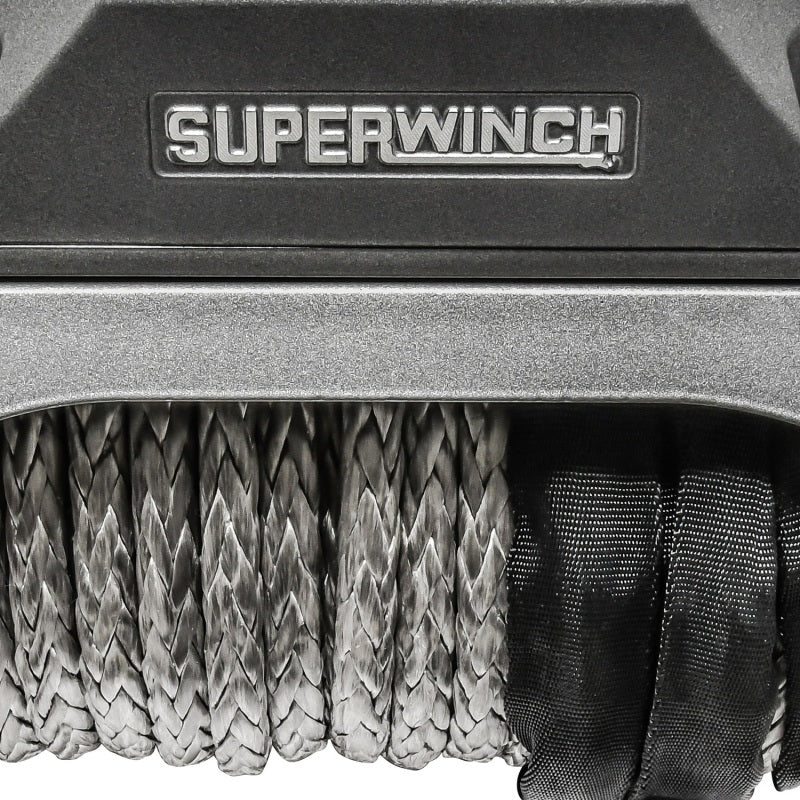 Superwinch 1712201 12000 LBS 12V DC 3/8in x 80ft Synthetic Rope SX 12000SR Winch - Graphite