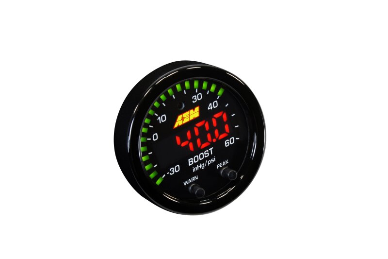 AEM 30-0308 X-Series Boost Pressure -30inHg 60psi Gauge Kit
