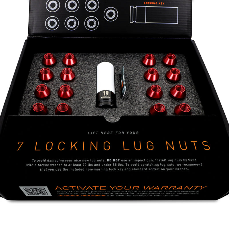 Mishimoto MMLG-1220-23LBK Aluminum Locking Lug Nuts 1/2 X 20 23pc Set Black