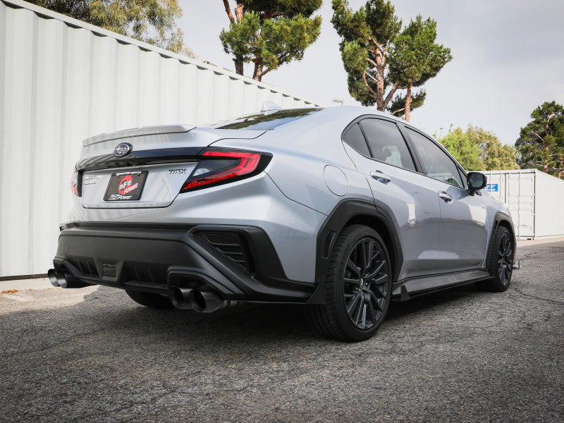 aFe 49-36809-B POWER Takeda 3in to 2-1/2in 304 SS Cat-Back Exhaust w/ Black Tips 22-23 Subaru WRX H4-2.4L (t)
