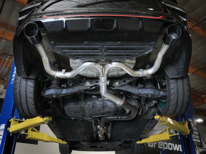 aFe 49-37037-B 20-21 Kia Forte GT 1.6L 3in-2.5in 304 Stainless Steel Axle-Back Exhaust w/ Black Tips